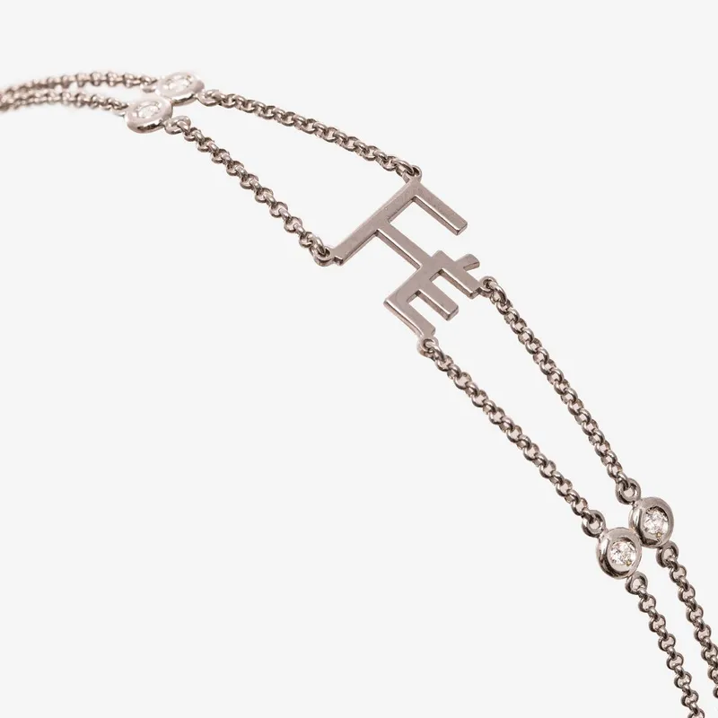 Pulseira em Prata Fé e Crucifixo