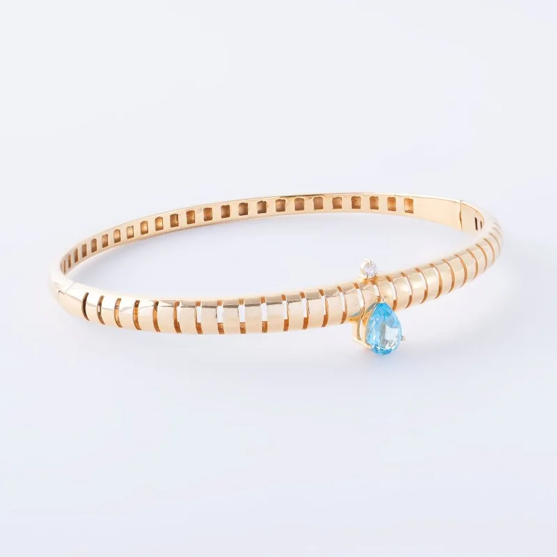 Pulseira Ouro Amarelo com Gota em Topázio